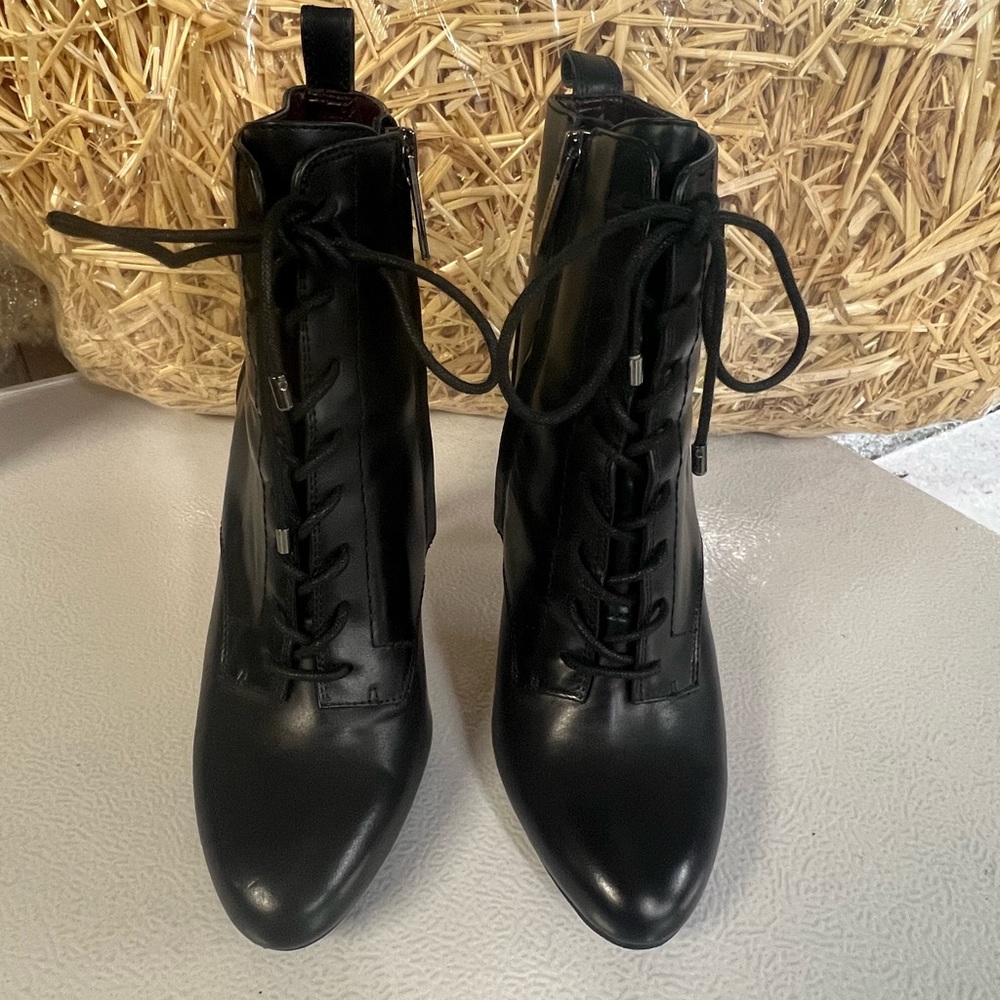 BCBG Heeled Lace Booties
